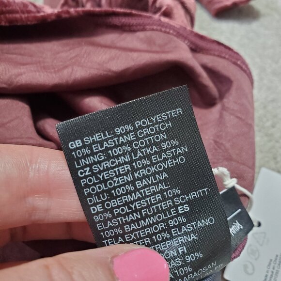 & OTHER STORIES NWT Velvet Jacquard Bodysuit SS Stretch V-Neck Burgundy Womens 6 - Picture 11 of 15